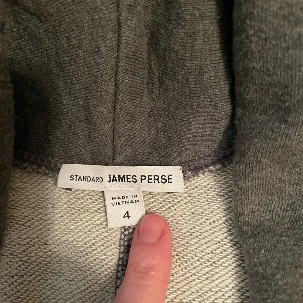 James Perse Blazer Sweater 4 XL French terry gray - Picture 4 of 10